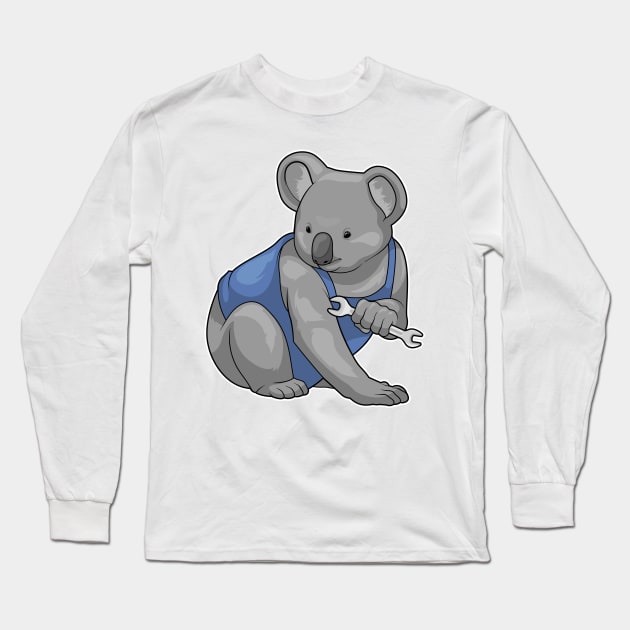 Koala Mechanic Tool Long Sleeve T-Shirt by Markus Schnabel